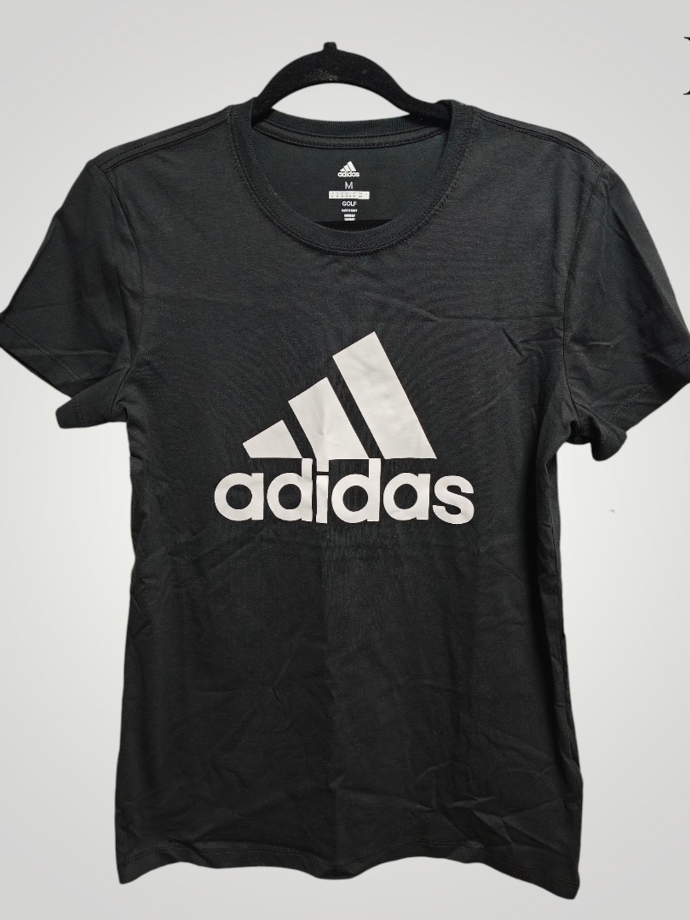 adidas Black T‑Shirt with White Logo